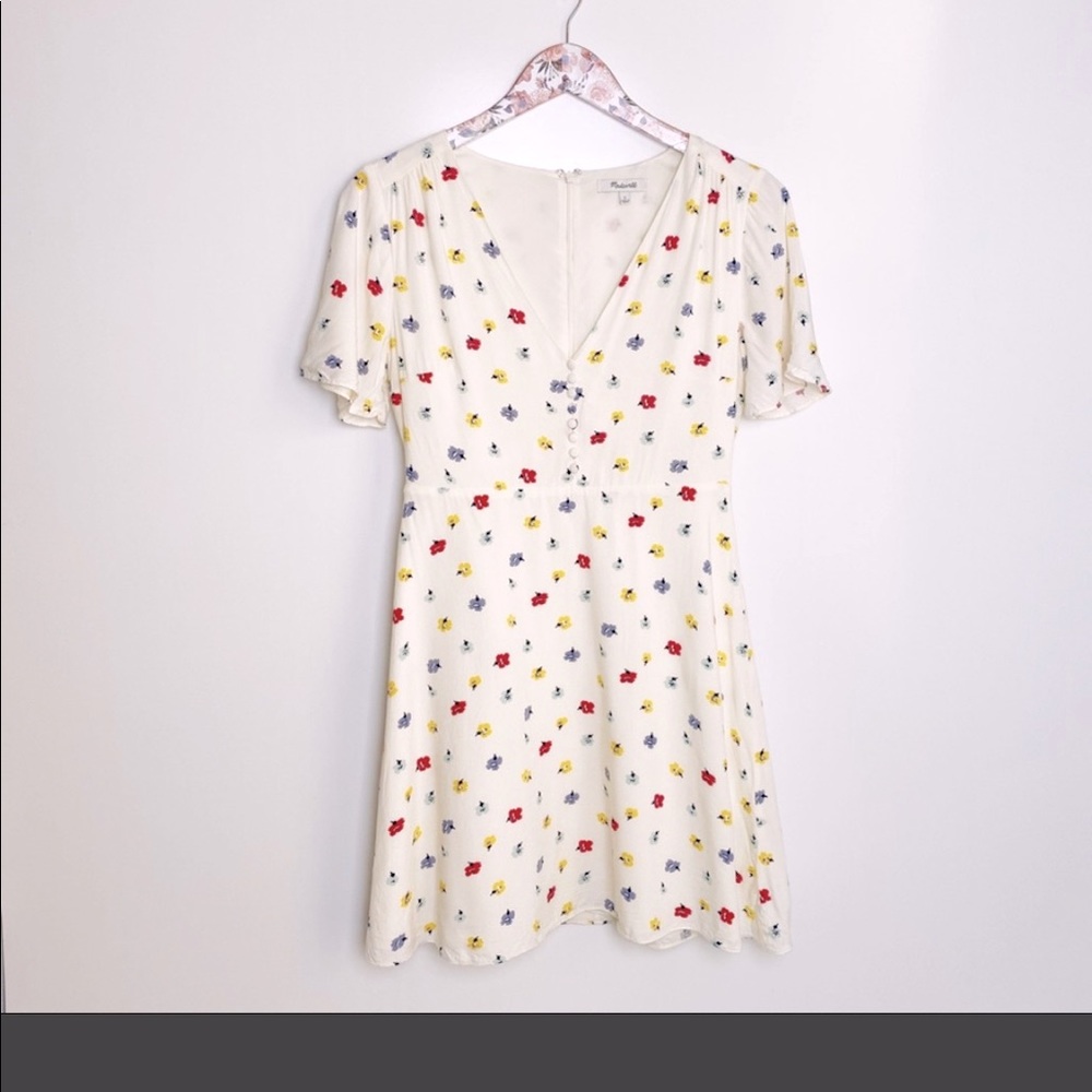Madewell orchard cream confetti dress